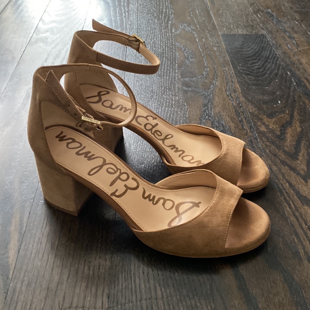 Sam Edelman Susie Block Suede Sandal 6M